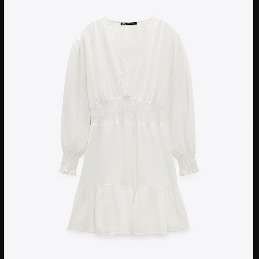 ZARA - LINEN BLEND DRESS
